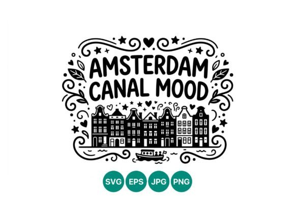 Amsterdam Canal Mood Vector Art: Graphics & Illustrations