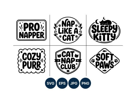 Cat Nap Club Soft Paws Cozy Purr Set Graphics & Illustrations