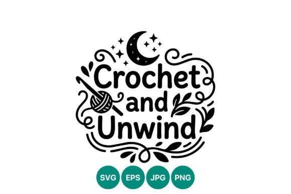 Crochet and Unwind Yarn Ball Vector: Graphics & Illustrations