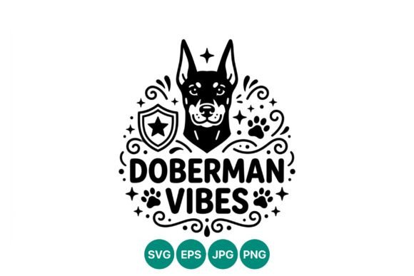 Doberman Dog Face Vector Art: Bold Graphics & Illustrations