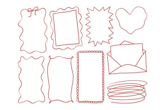 Doodle Frame Label Clipart Set: Graphics & Illustrations