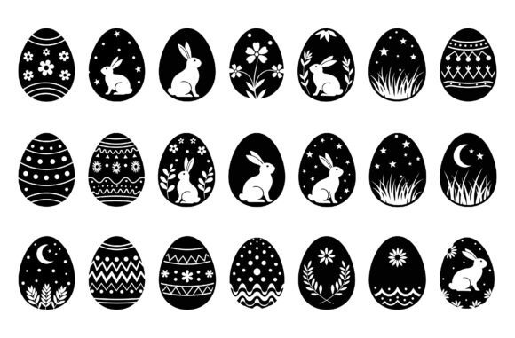 Easter Bunny Egg SVG Bundle: Graphics & Illustrations