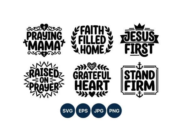 Faith and Prayer Lettering Bundle: Graphics & Illustrations for Handmade Faith Brands
