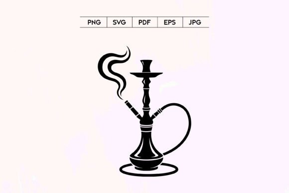 Hookah Shisha Pipe Silhouette Graphics