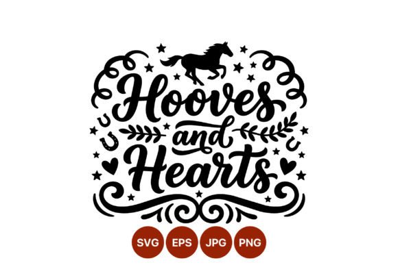 Hooves and Hearts Horse Vector: Graphics & Illustrations for Crafters