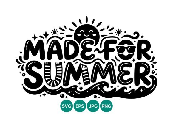 Made for Summer Black and White Vector Graphics & Illustrations Review