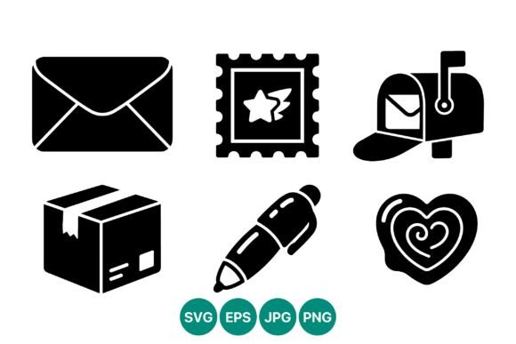 Mail Envelope Stamp Mailbox Parcel Pen Graphics