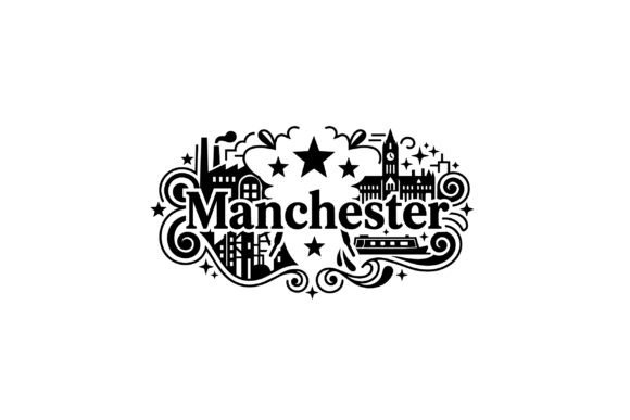 Manchester Skyline Bee Black White: Graphics & Illustrations Review