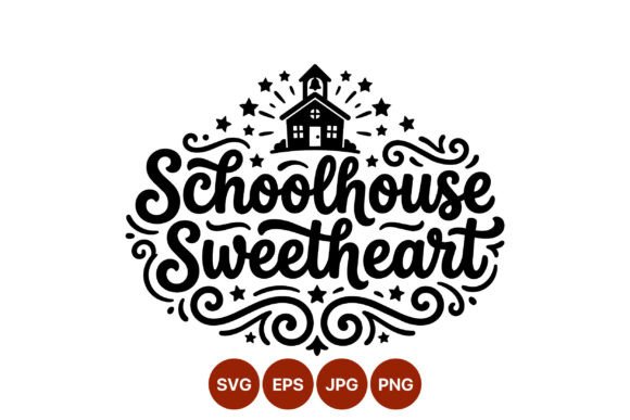 Schoolhouse Sweetheart Calligraphy: Graphics & Illustrations for Handmade Brands