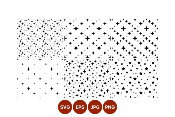 Star Sparkle Seamless Pattern Set: Graphics & Illustrations
