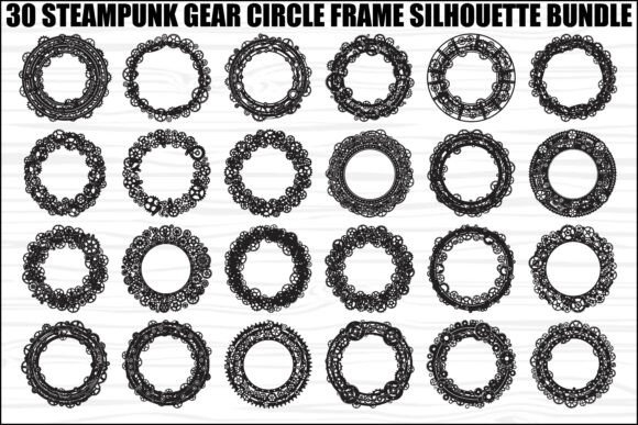 Steampunk Gear Frame SVG Bundle